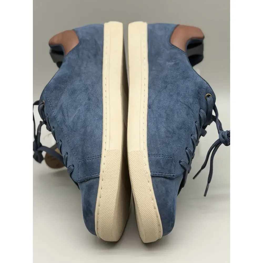 William Rast Luke Men’s 10M Blue Faux Suede Low Top Casual Sneakers New
